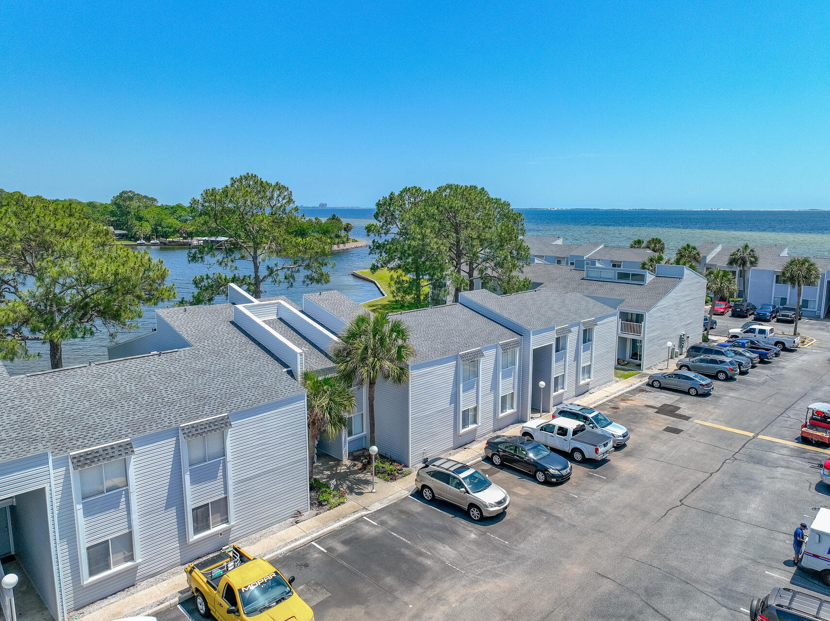 101 Old Ferry Road, Unit 29C Shalimar, FL 32579 - Photo 6 of 30 an aerial view of a house with garden space and street view