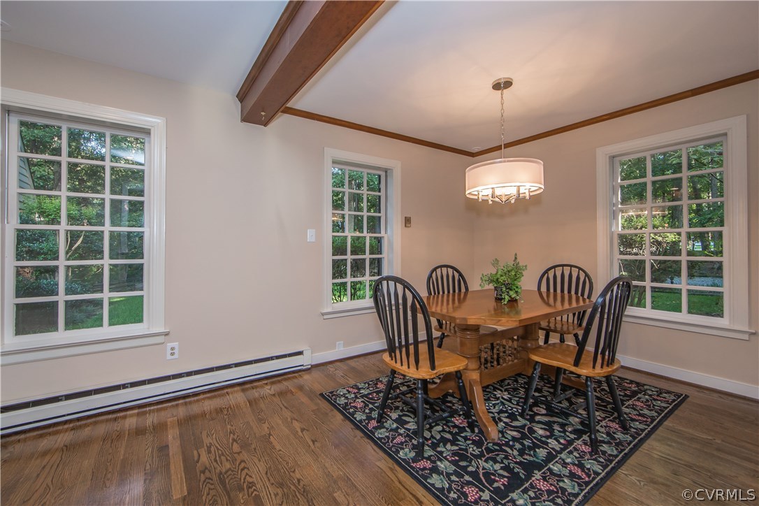 2729 West Brigstock Road Midlothian, VA 23113 - Photo 16 of 50 a view of a dining room with furniture window and outside view