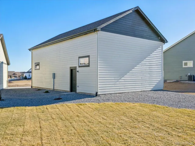 a view of backyard of house