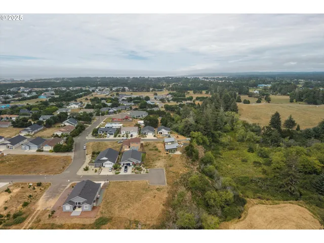 an aerial view of residential building and lake view
