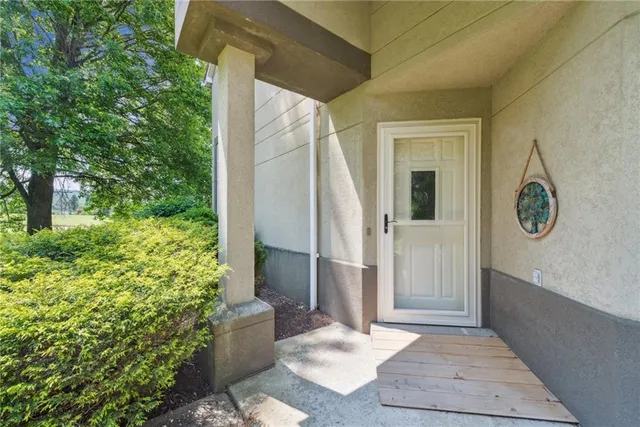 a view of a door of the house