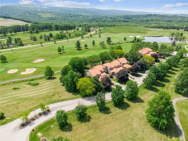 a view of a town with residential houses