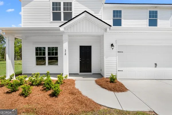 a front view of a house