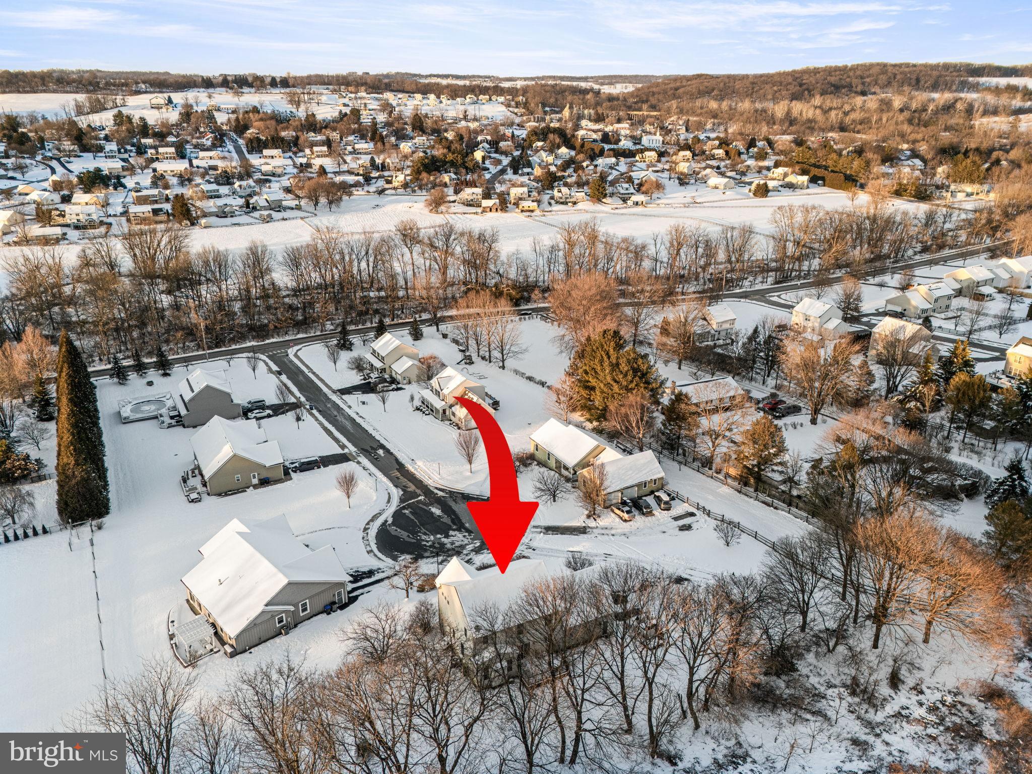 650 Willow Lane Atglen, PA 19310 - Photo 4 of 49 Charming winter view of a serene neighborhood.
