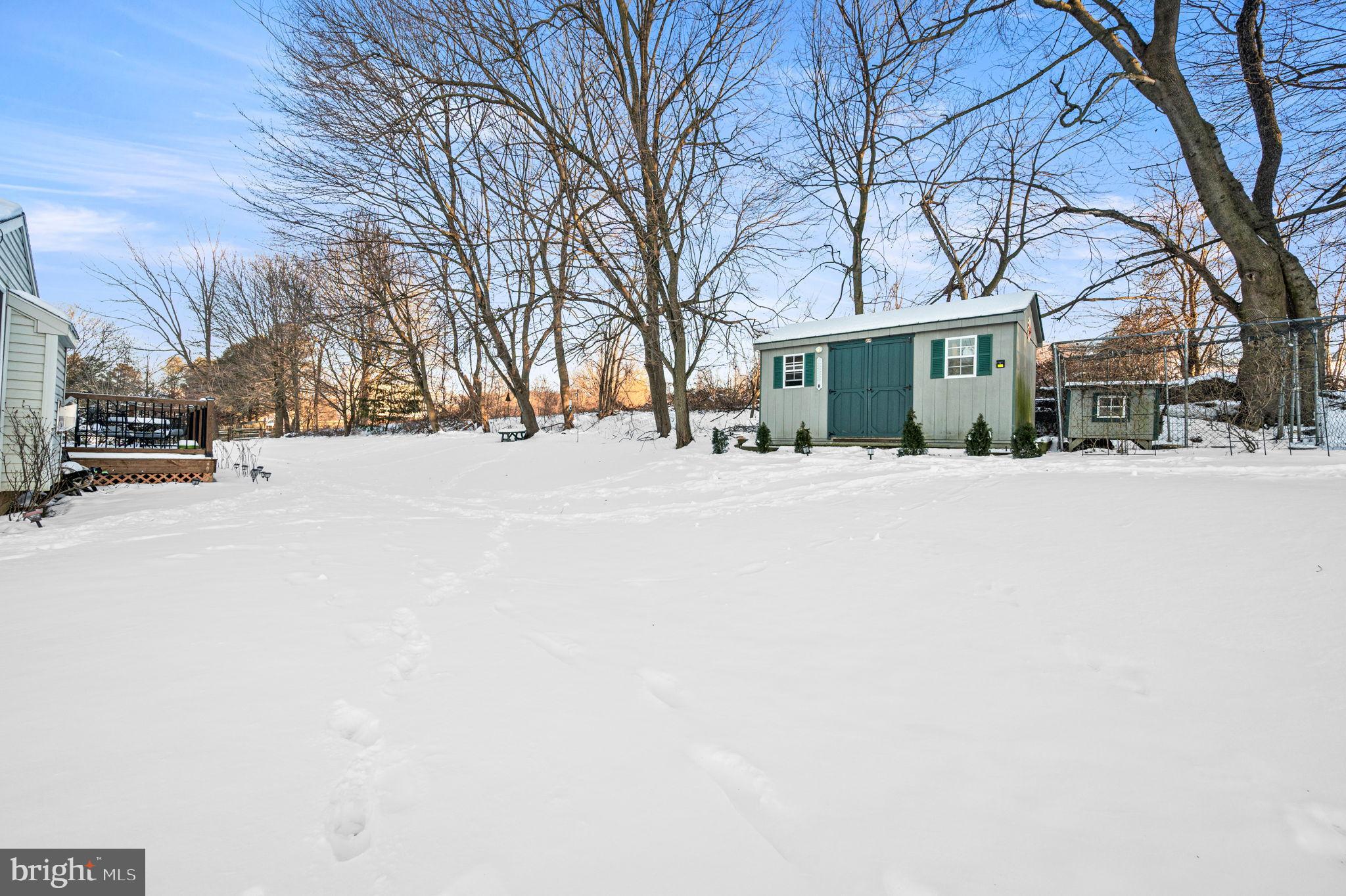 650 Willow Lane Atglen, PA 19310 - Photo 41 of 49 Serene winter landscape with a cozy shed.
