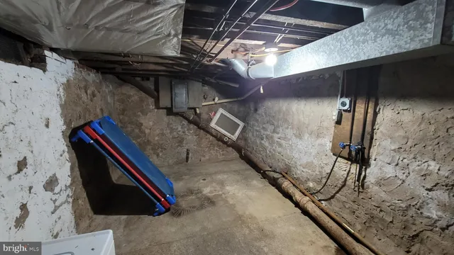 a view of storage and utility room