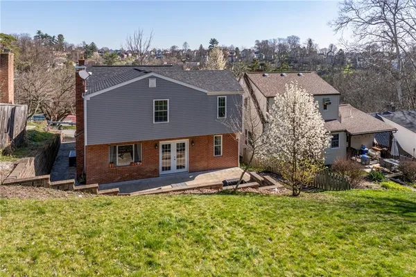 a aerial view of a house