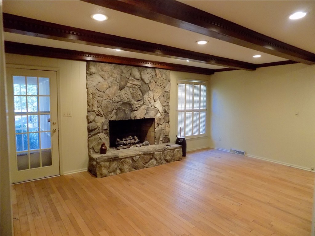 401 Cumberland Way Anderson, SC 29621 - Photo 12 of 45 Living room 3 with custom ceiling and rock fire pl