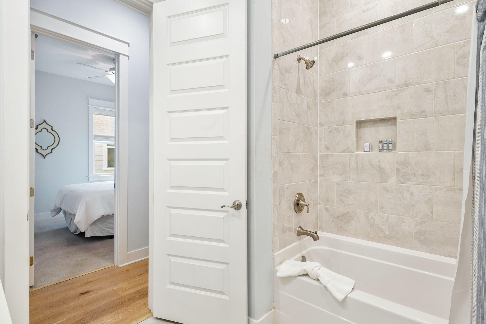 26 East E Pine, Unit A Inlet Beach, FL 32461 - Photo 28 of 53 a bathroom with a bathtub and a shower