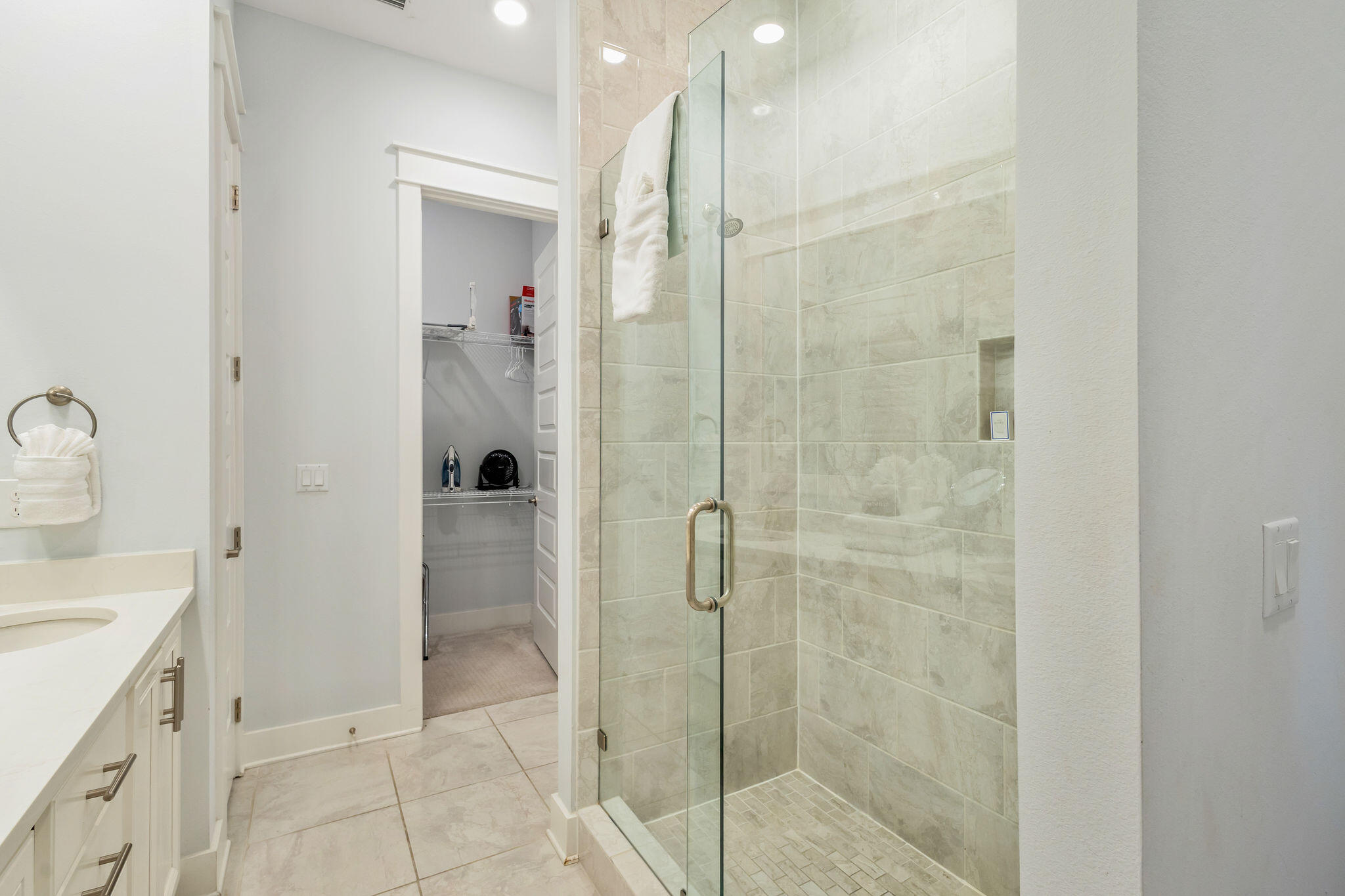 26 East E Pine, Unit A Inlet Beach, FL 32461 - Photo 37 of 53 a bathroom with a shower and a sink