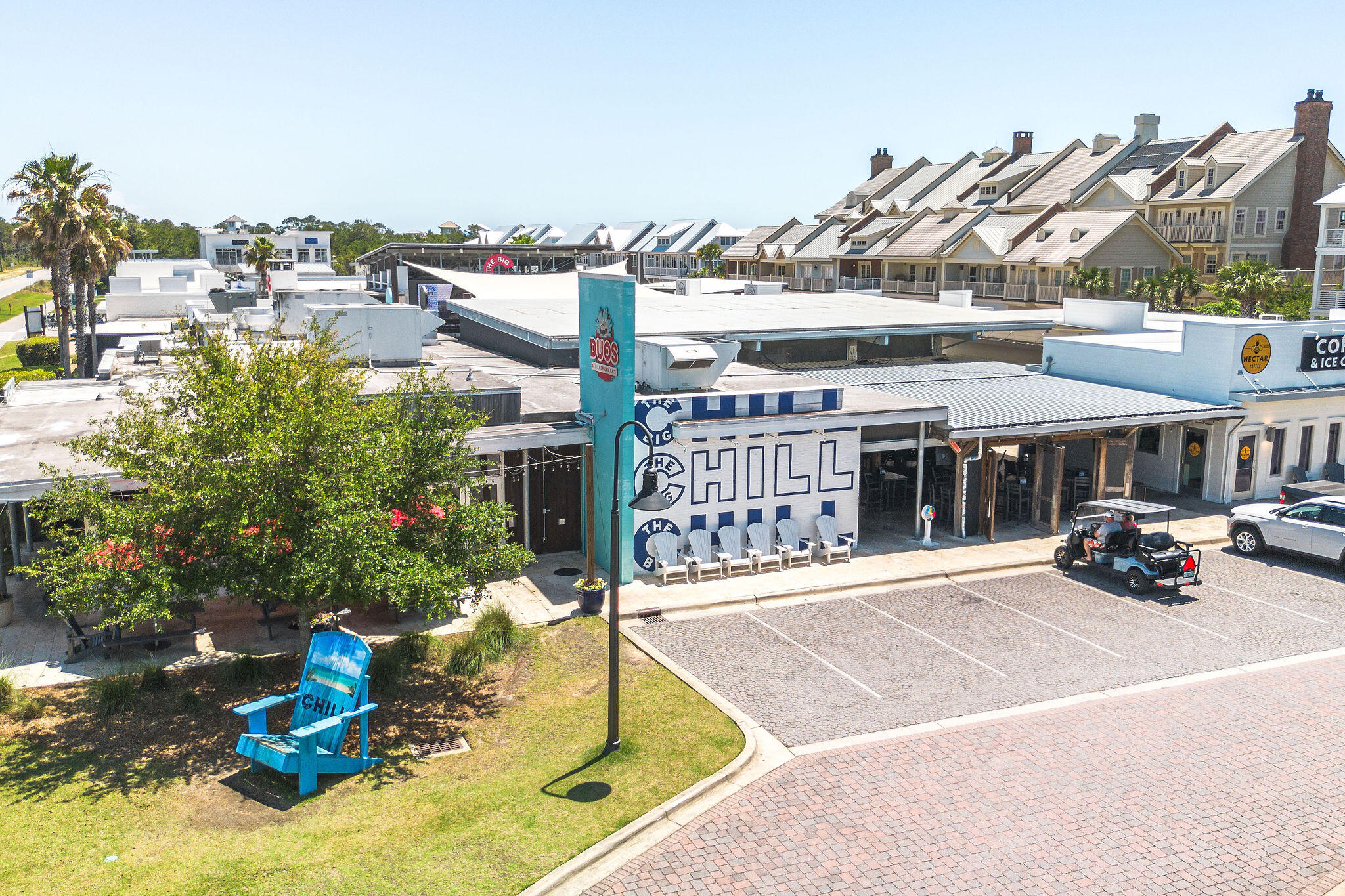 26 East E Pine, Unit A Inlet Beach, FL 32461 - Photo 50 of 53 a view of a patio with a table and chairs