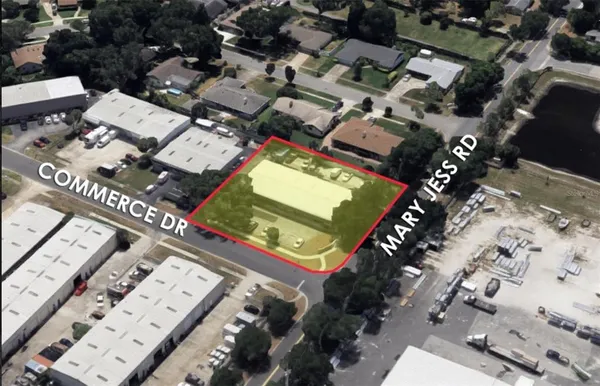 an aerial view of a city