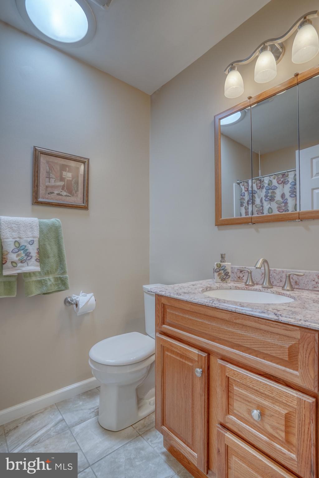 20 Tammie Drive Bear, DE 19701 - Photo 28 of 37 a bathroom with a granite countertop toilet sink and mirror