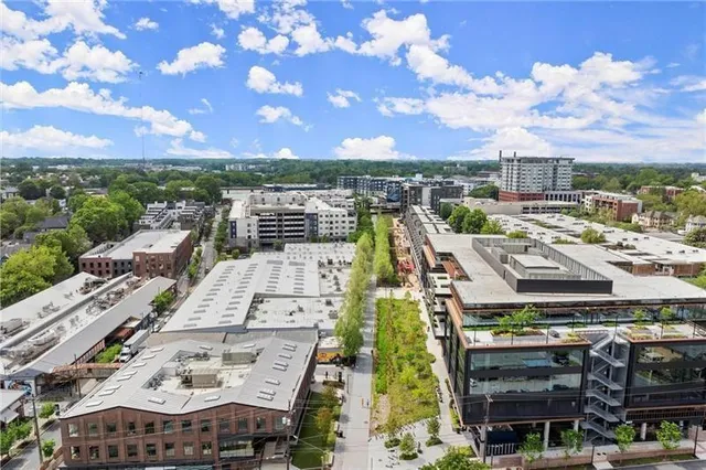 an aerial view of multiple house
