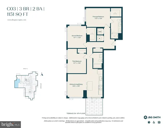 $4,630 | 269 19th Court South, Unit 2018, Arlington, VA 22202