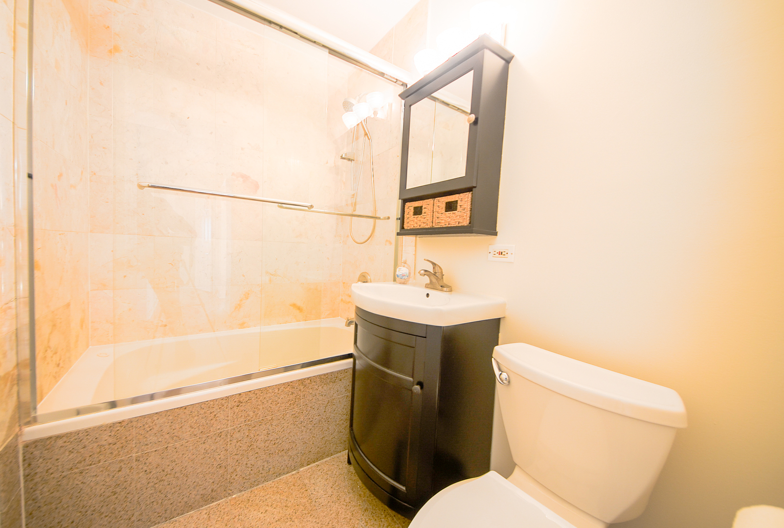1308 Perry Street, Unit B Des Plaines, IL 60016 - Photo 9 of 11 a bathroom with a sink mirror vanity and toilet