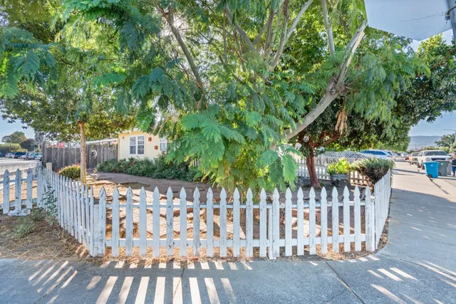 a view of a wooden fence