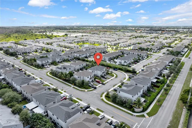 an aerial view of a city