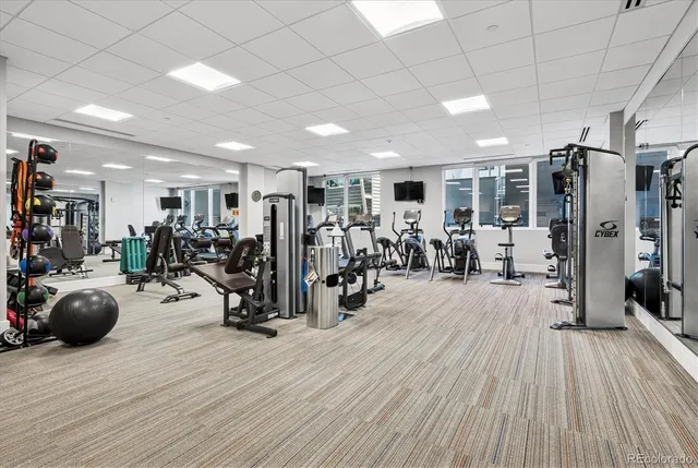 a view of a building from a balcony