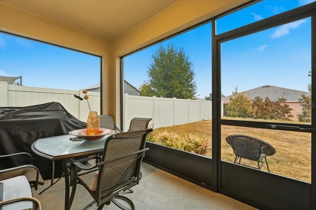 a view of a outdoor seating area with furniture
