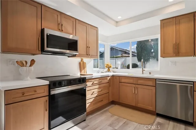 a bedroom with two beds and painted walls