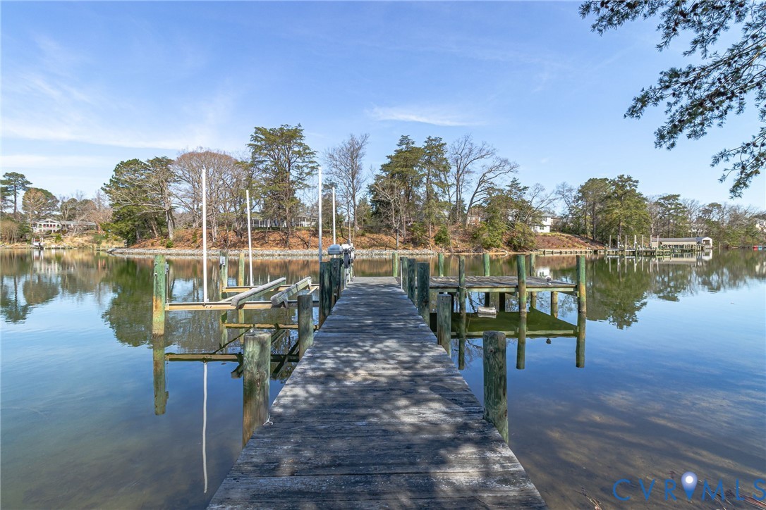 5337 Irvington Road White Stone, VA 22578 - Photo 13 of 53 Dock area featuring a water view and boat lift