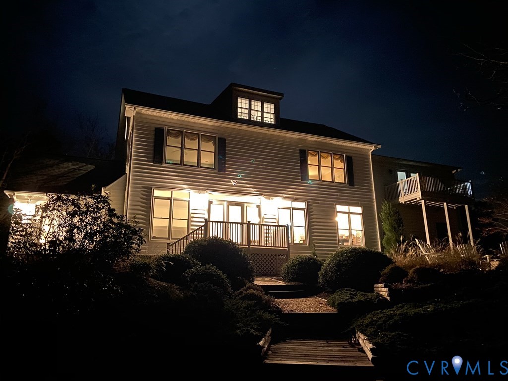 5337 Irvington Road White Stone, VA 22578 - Photo 2 of 53 Back of house at night