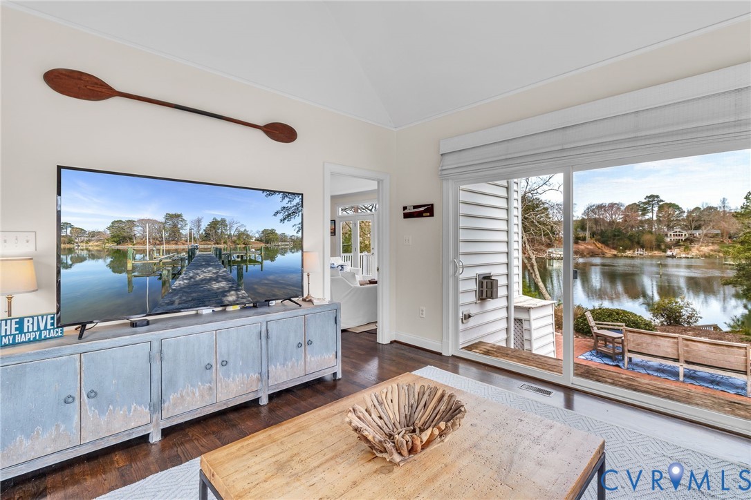 5337 Irvington Road White Stone, VA 22578 - Photo 21 of 53 Sunroom with vaulted ceiling and water view