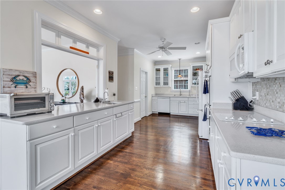 5337 Irvington Road White Stone, VA 22578 - Photo 25 of 53 Kitchen featuring white cabinetry, white appliance