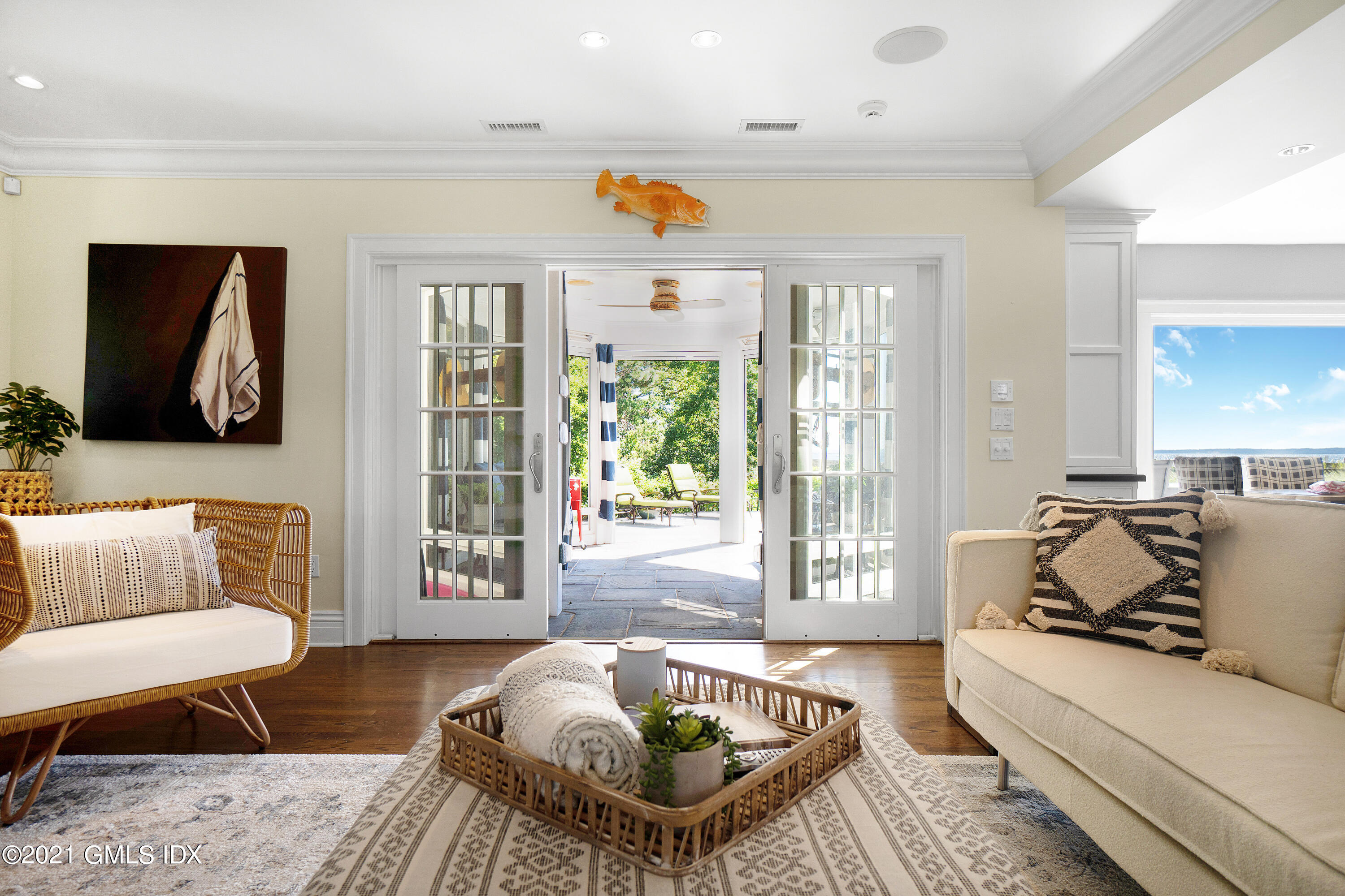 20 Ballwood Road Old Greenwich, CT 06870 - Photo 11 of 32 a living room with furniture and a large window