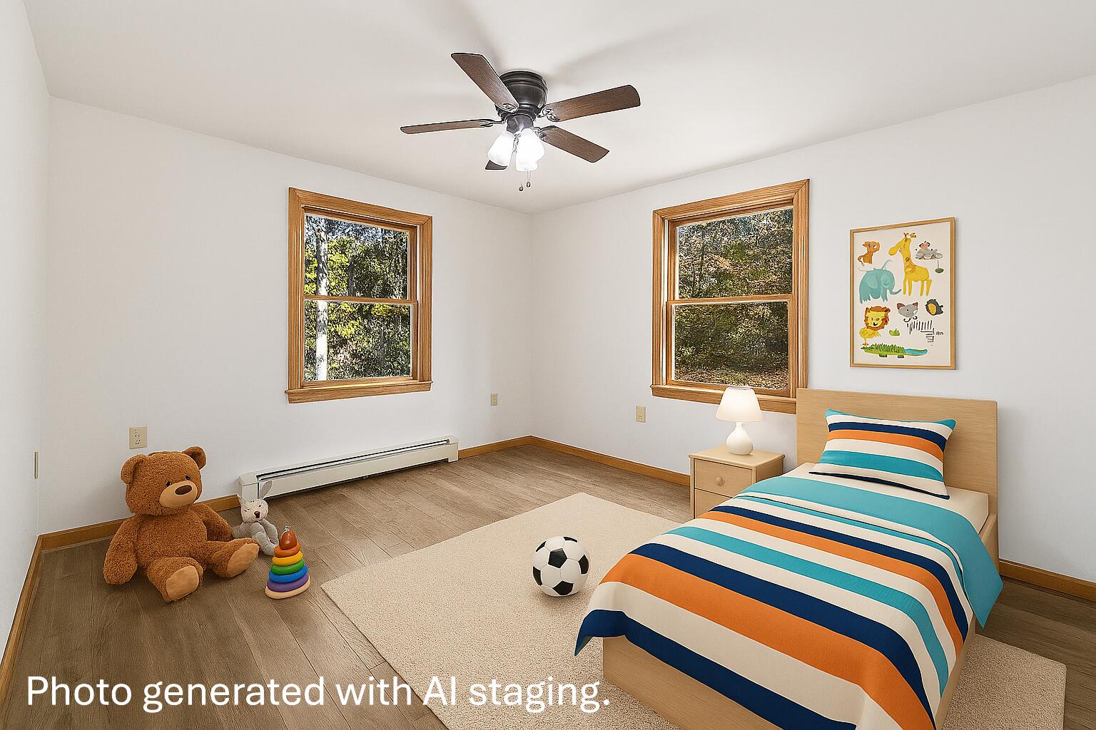 136 Shaker Road Gray, ME 04039 - Photo 12 of 22 AI bedroom 2 labeled