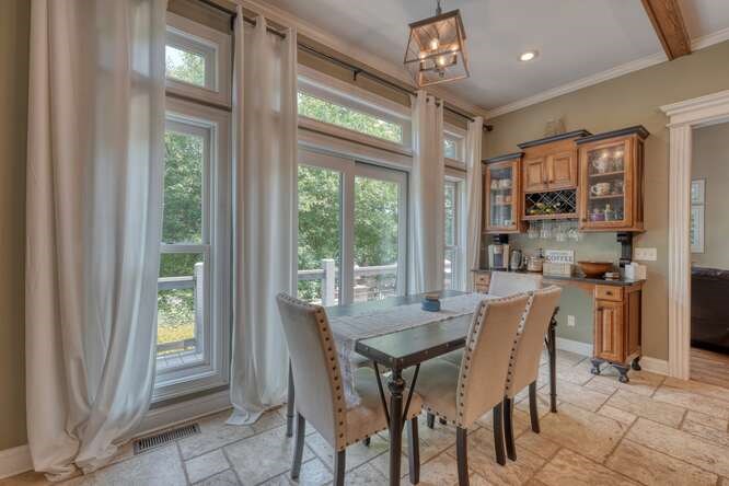 115 Dawsons Lane Murphy, NC 28906 - Photo 15 of 93 a dining room with furniture a chandelier and window