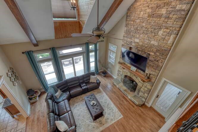 115 Dawsons Lane Murphy, NC 28906 - Photo 27 of 93 a view of living room with furniture and a fireplace