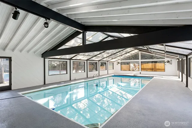 a view of a house with a swimming pool