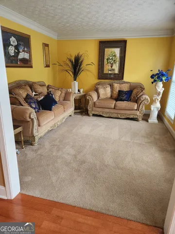 a living room with furniture and a couch