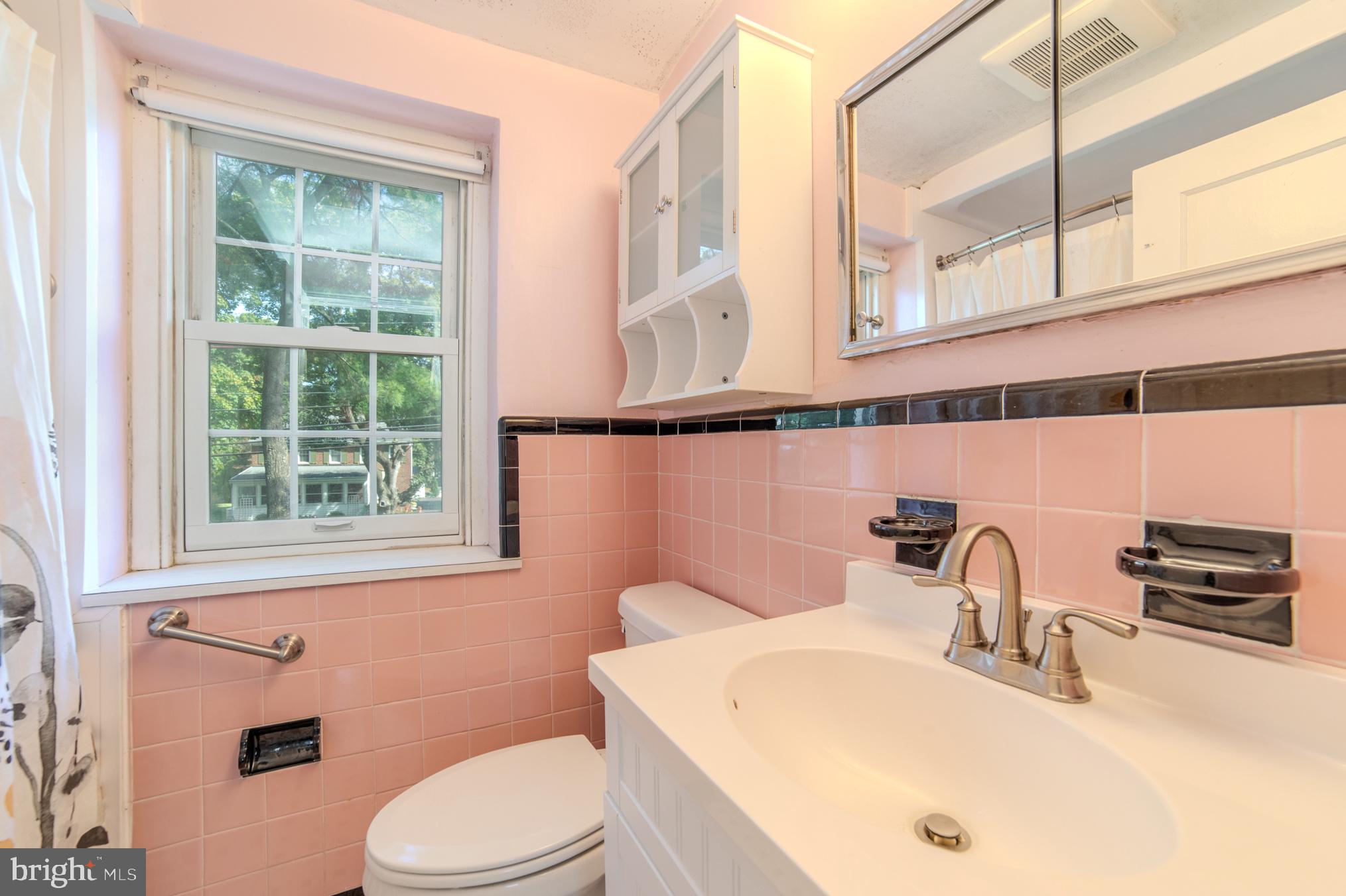304 Earlington Road Havertown, PA 19083 - Photo 11 of 26 a bathroom with a sink a toilet and a mirror