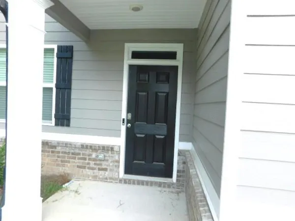 a view of a door of the house