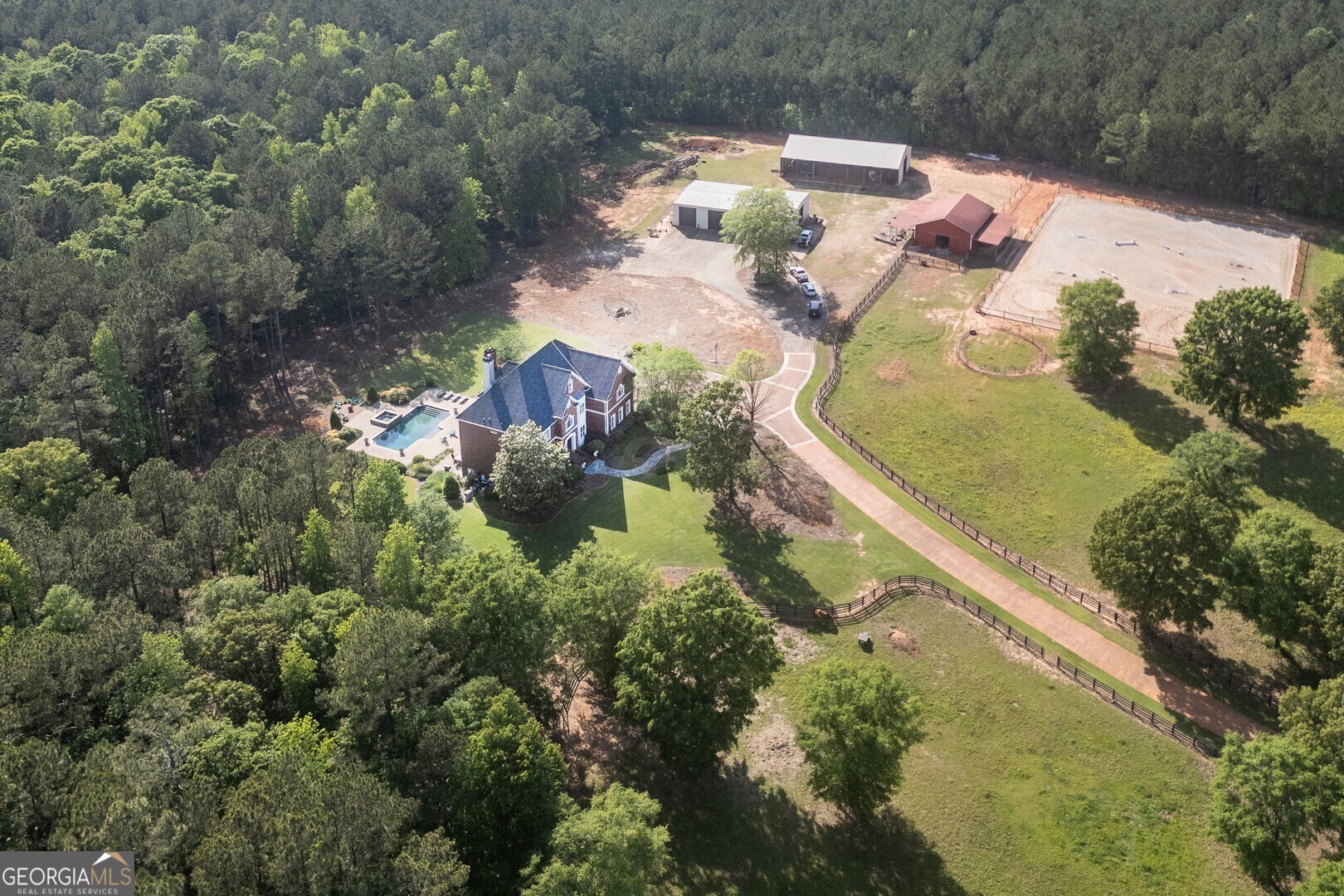 20207 State Highway 11 Monticello, GA 31064 - Photo 131 of 159 an aerial view of residential houses with outdoor space