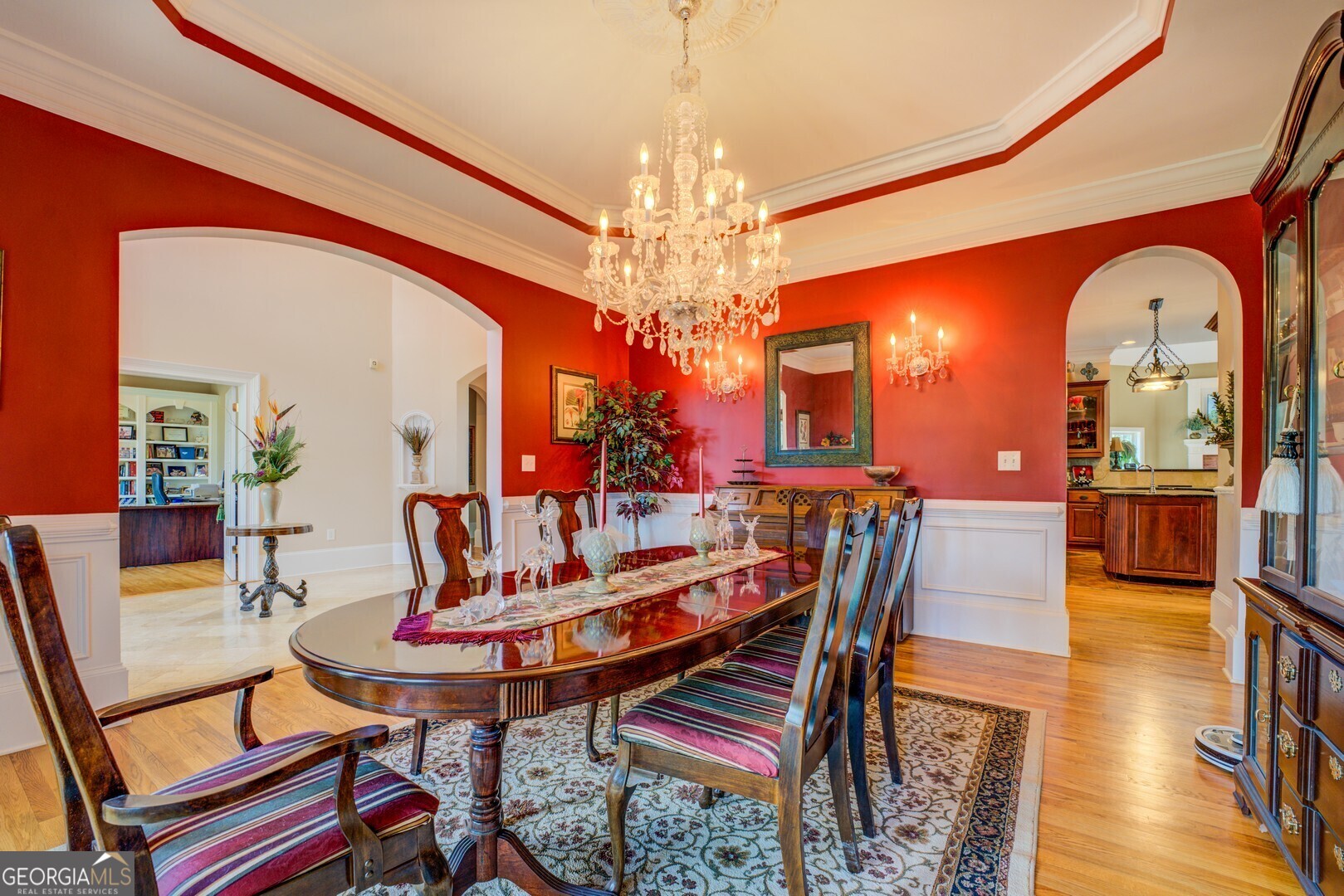 20207 State Highway 11 Monticello, GA 31064 - Photo 35 of 159 a view of a dining room with furniture and a chandelier