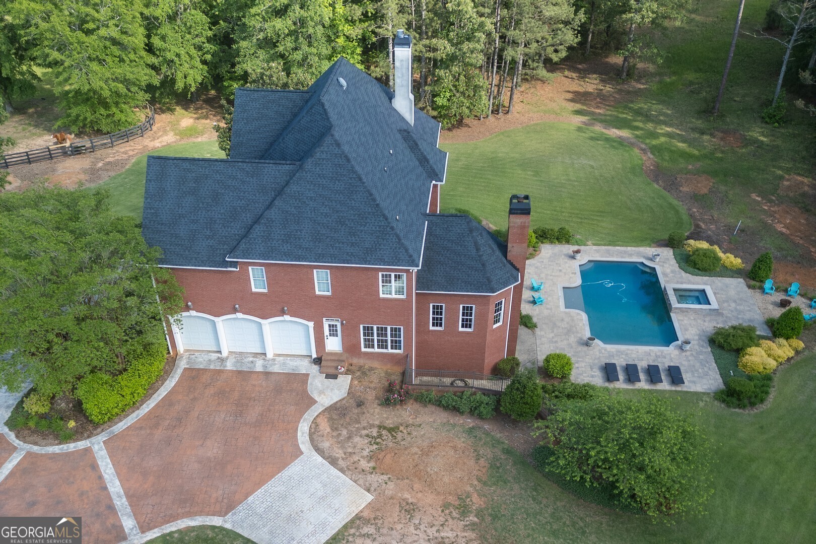 20207 State Highway 11 Monticello, GA 31064 - Photo 7 of 159 an aerial view of a house with a yard