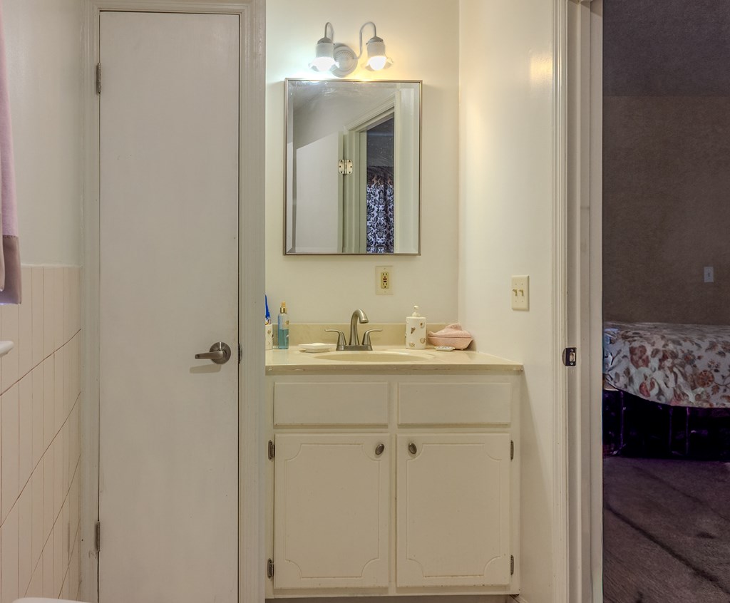 196 Russell Williams Road Eufaula, AL 36027 - Photo 22 of 30 a bathroom with a sink and a mirror