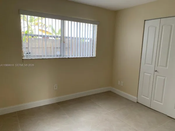 an empty room with a window