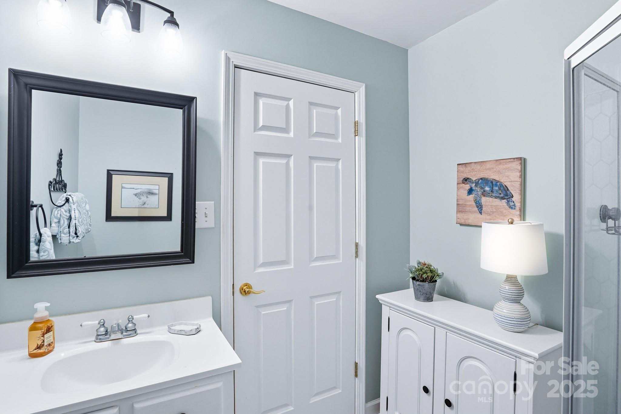 316 Brigadier Drive Clover, SC 29710 - Photo 35 of 47 a bathroom with a sink a toilet and mirror