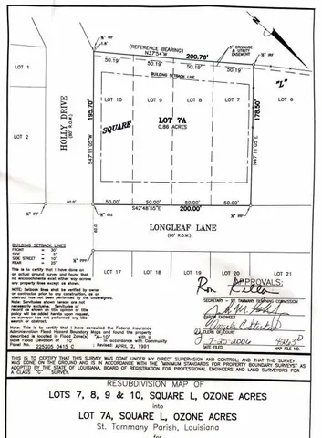 $27,500 | 0 Longleaf Lane, Slidell, LA 70460