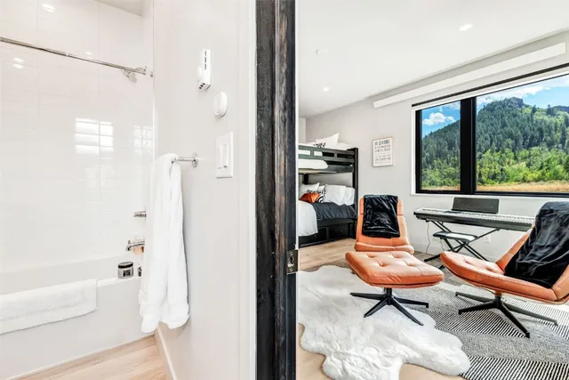 a outdoor space with patio furniture