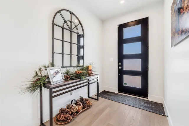 a front view of a house with entryway