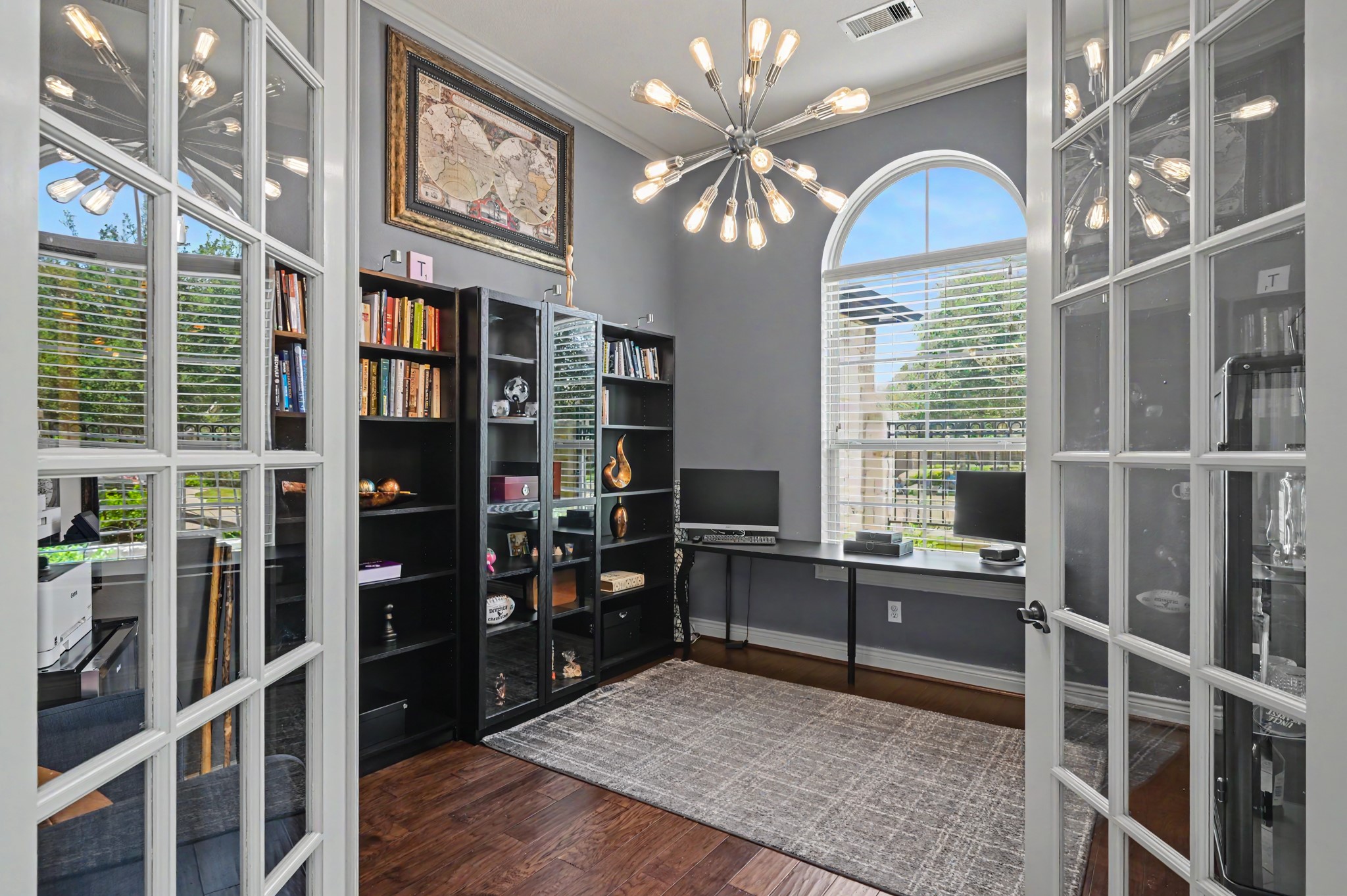 2807 Alan Lake Lane Spring, TX 77388 - Photo 8 of 50 Private, elegant office accessed via French doors.