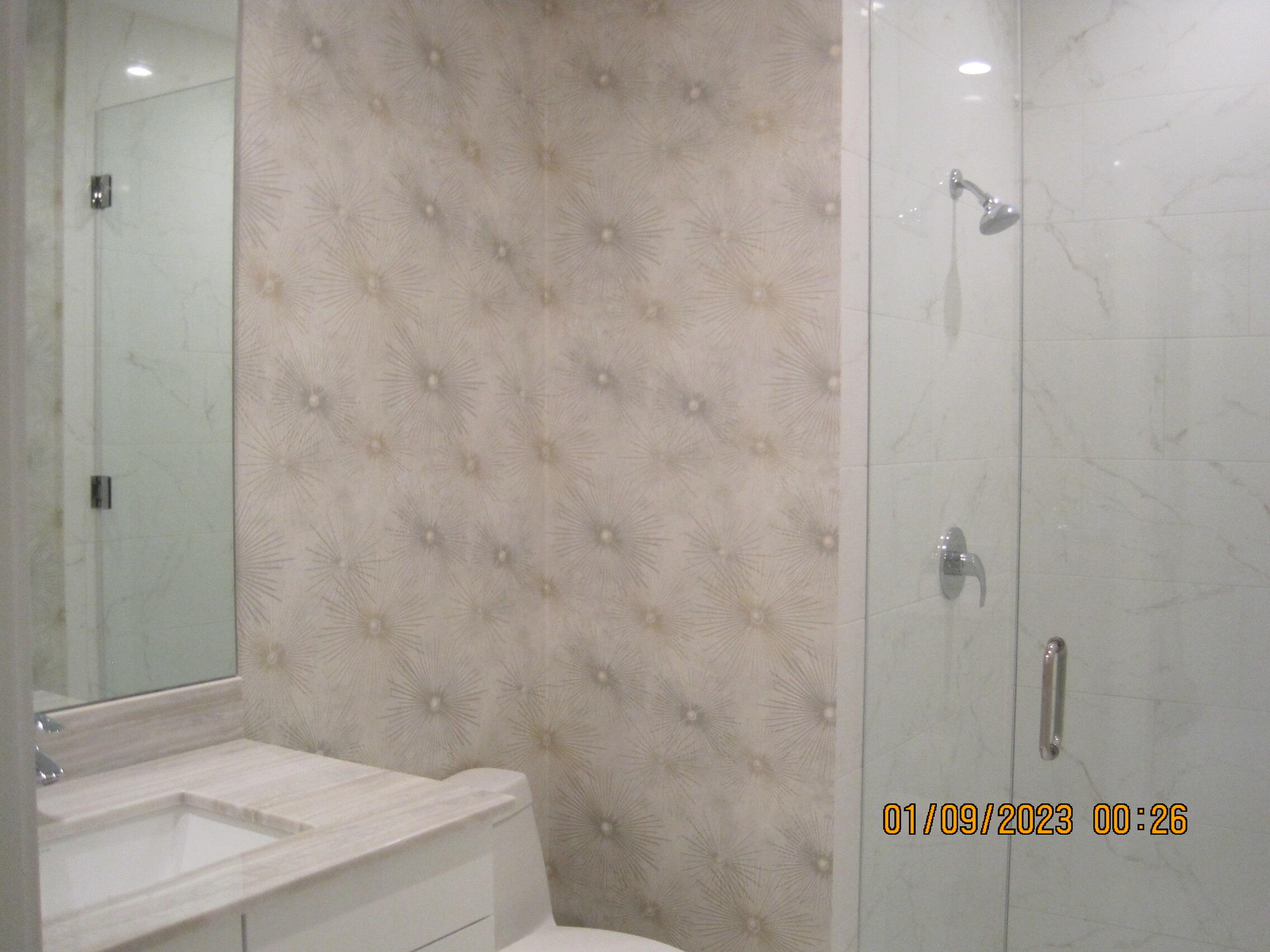 4033 Northwest 17th Way Boca Raton, FL 33431 - Photo 12 of 17 a bathroom with a granite countertop shower and a sink