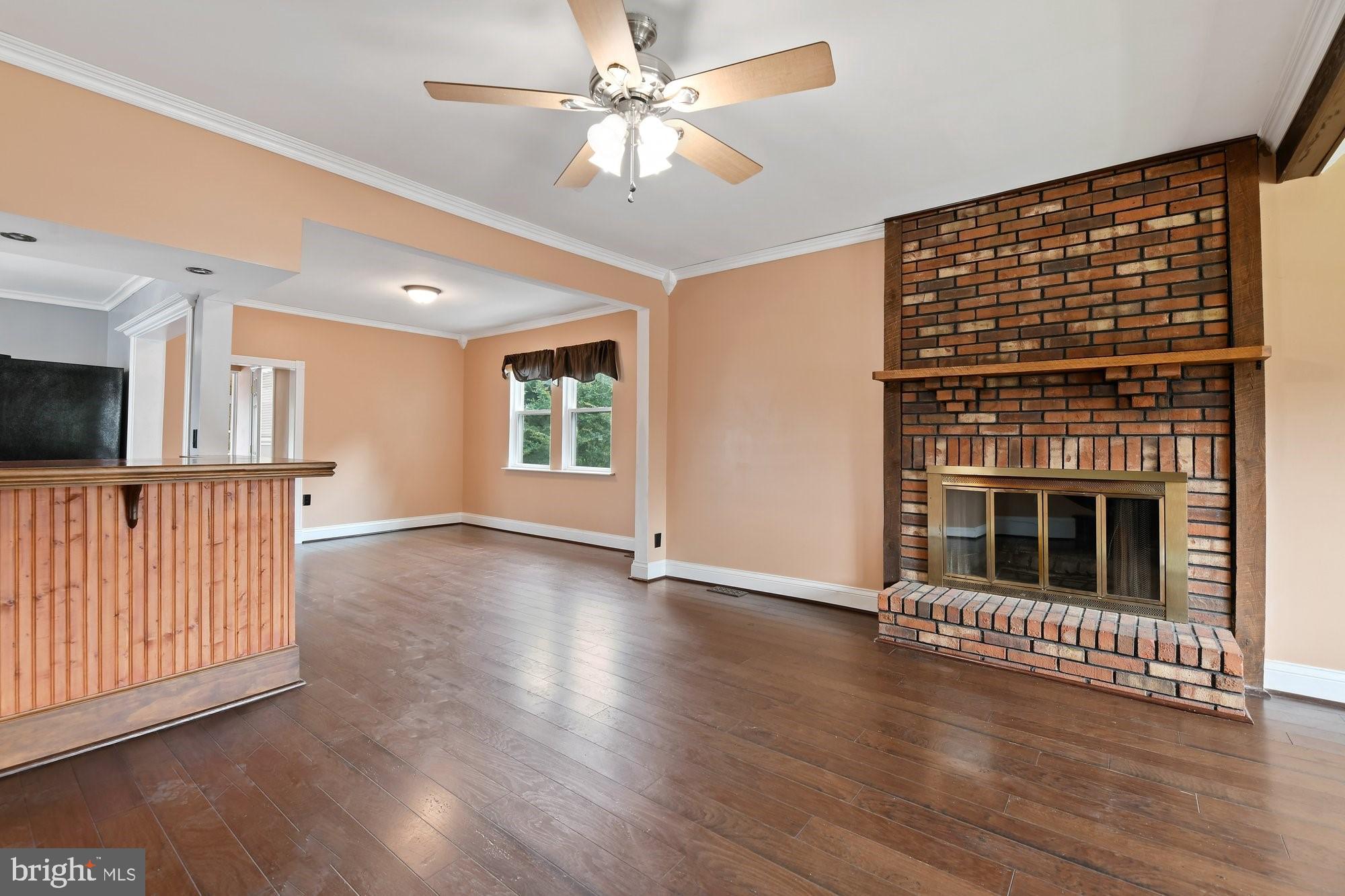 613 Old Home Road Baltimore, MD 21206 - Photo 3 of 28 Living Room with Wood Burning Fireplace