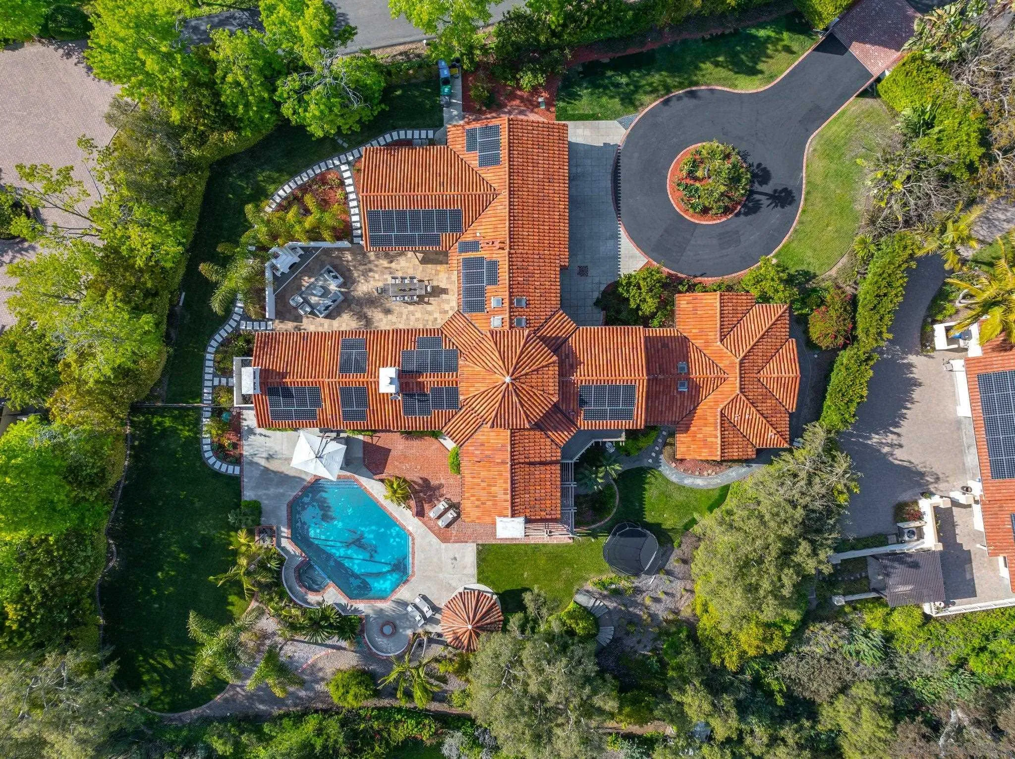 14910 Rancho Nuevo Del Mar, CA 92014 - Photo 56 of 60 an aerial view of residential house with outdoor space and sign board